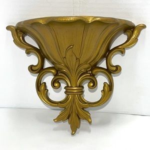 Vintage 1972 HOMCO WALL Pocket Vase Plastic 9.75" wide Made USA 4448